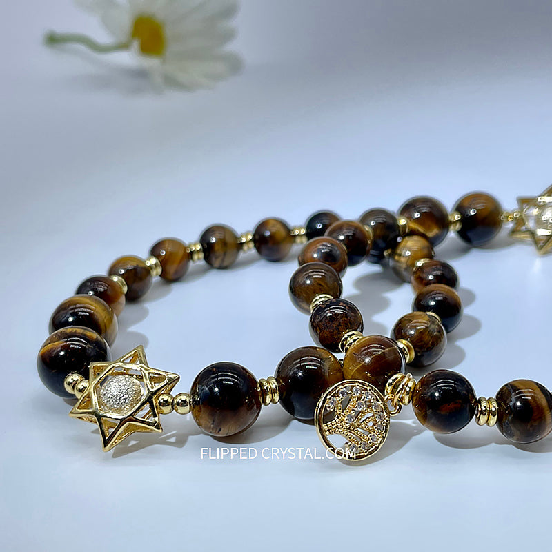 Yellow tiger eye  DIY  bracelert