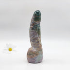 Agate Geode Dingding with Wooden Stand type 3