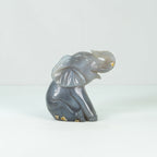 Agate Geode  Elephant Carving