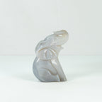 Agate Geode  Elephant Carving
