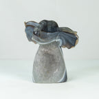Agate Geode Fly  Elephant Carving