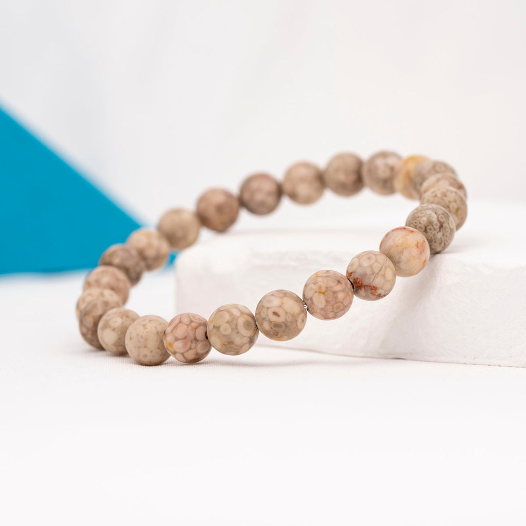 Chrysanthemum Fossil  Bracelet