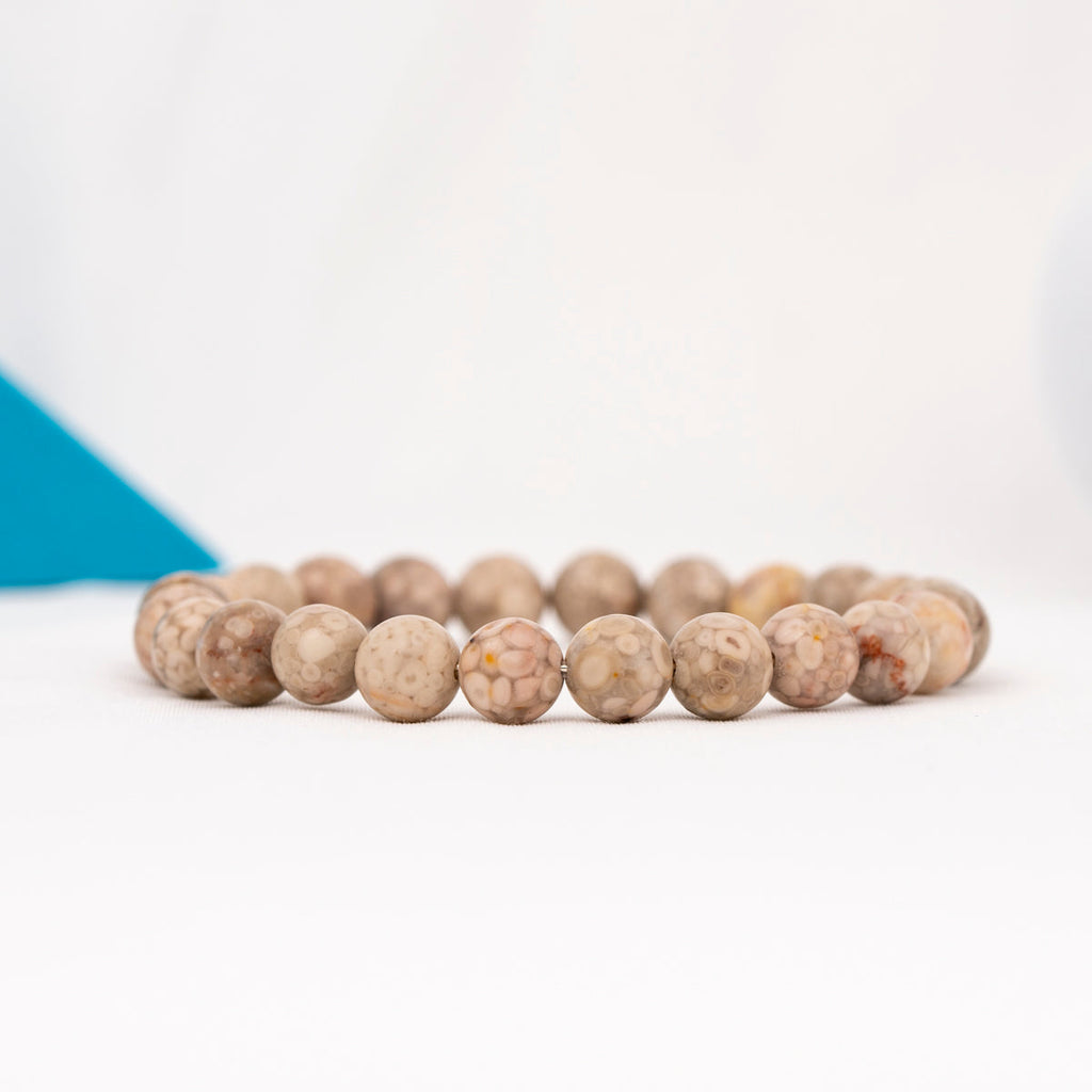 Chrysanthemum Fossil  Bracelet