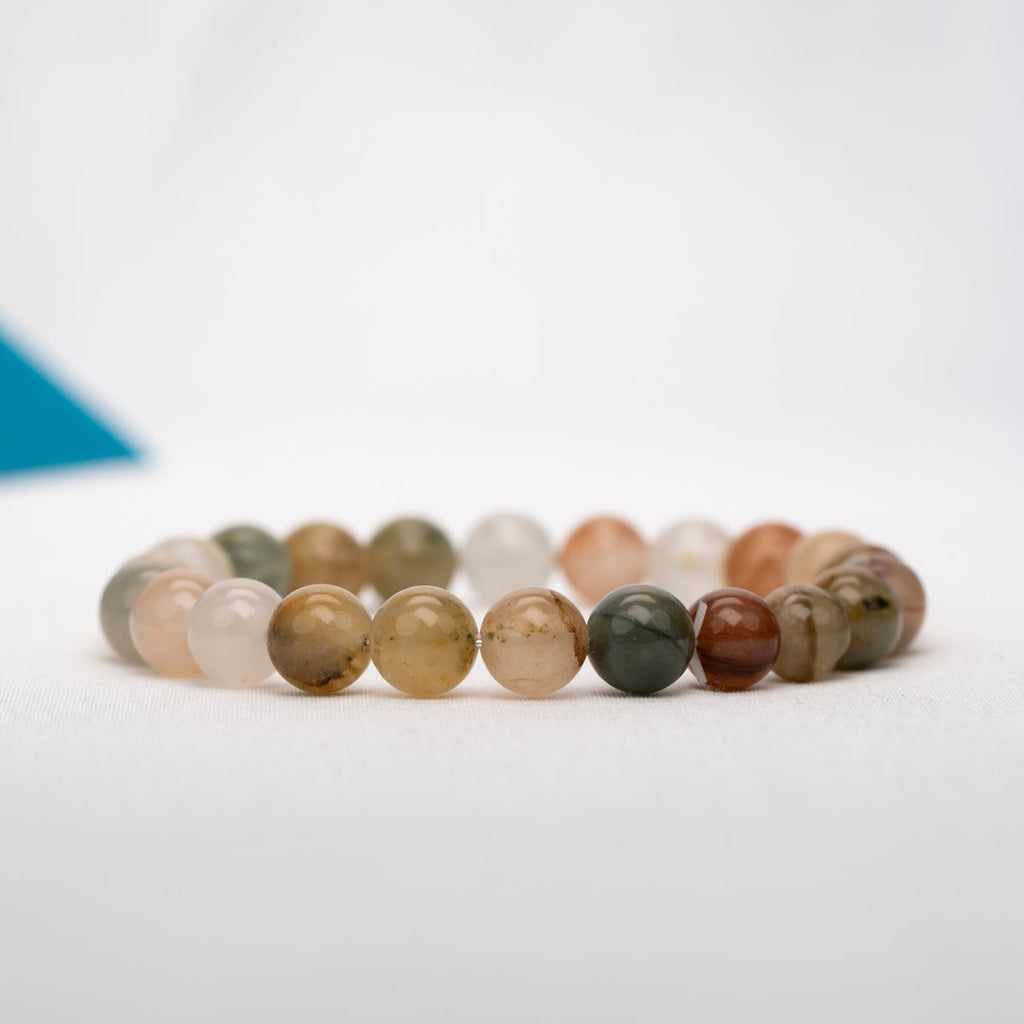 Green grass stone bracelet