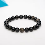 Golden sheen obsidian bracelet