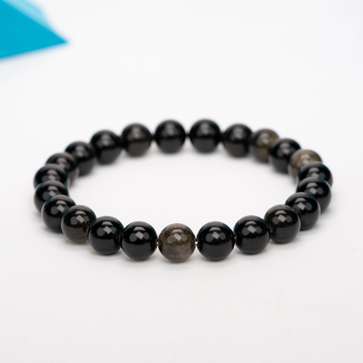 Golden sheen obsidian bracelet