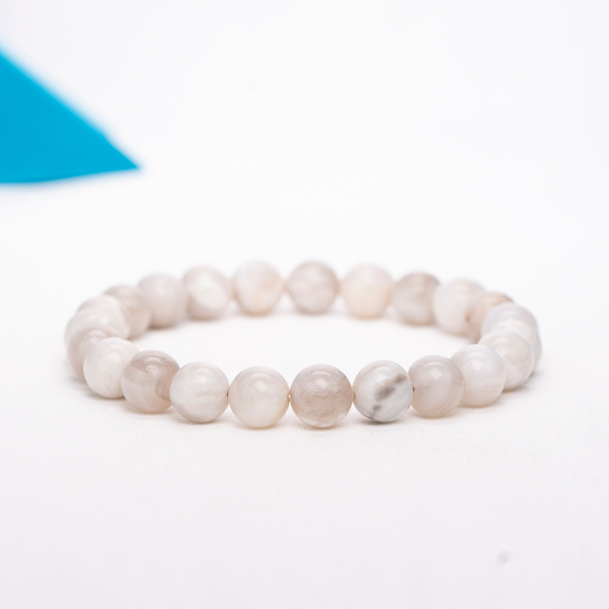 White Crazy Lace Agate Bracelet