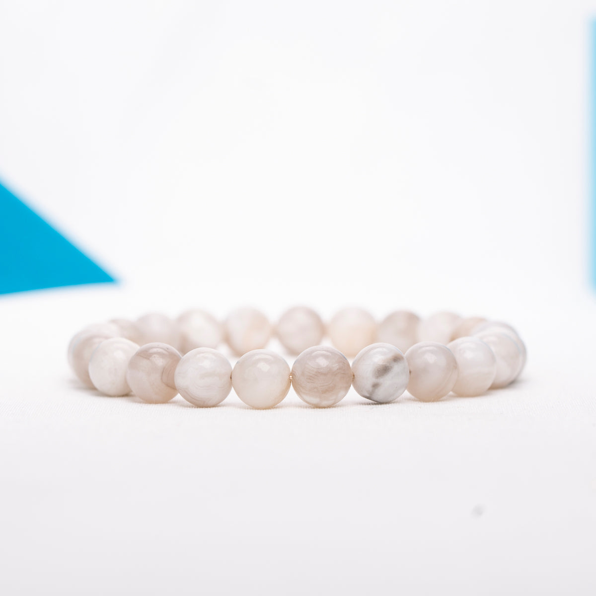 White Crazy Lace Agate Bracelet