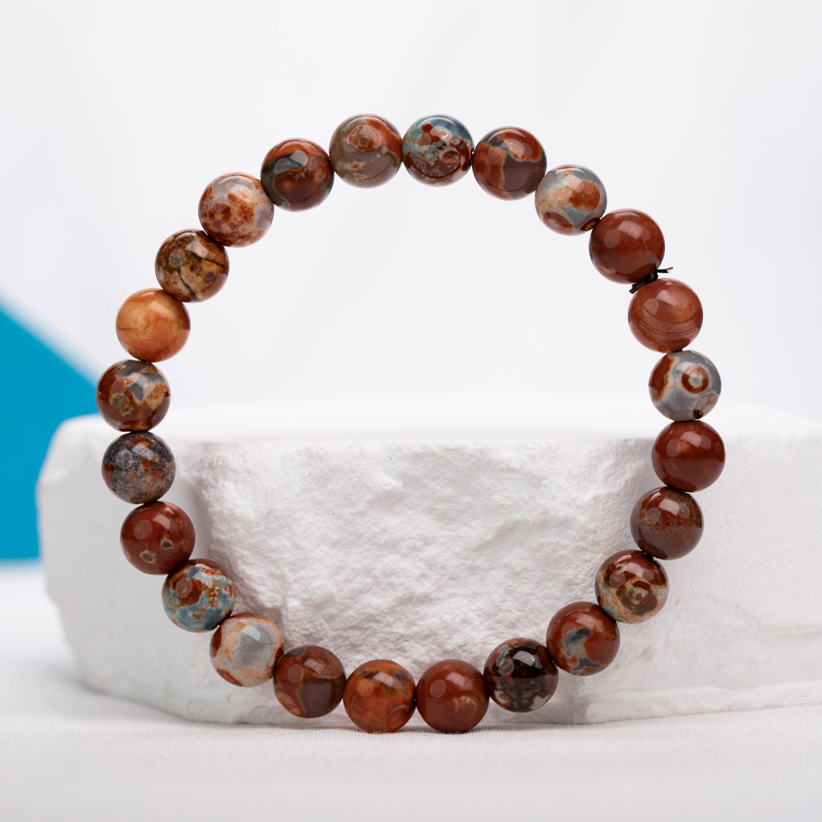 Coloured glaze agate bracelet