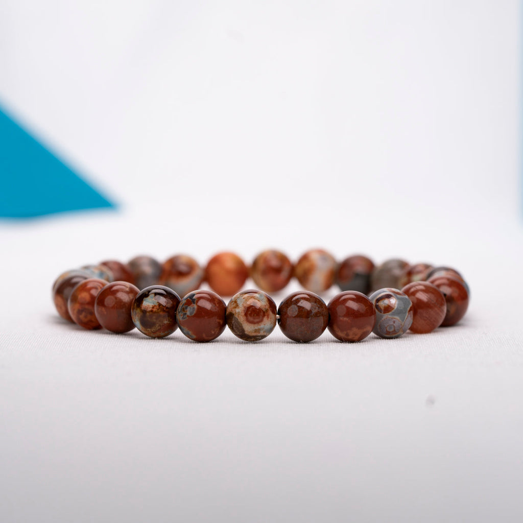 Coloured glaze agate bracelet