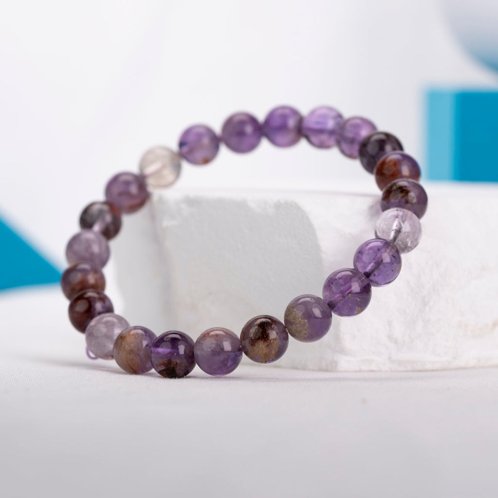 Amethyst Rutilate Bracelet