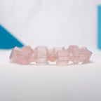 Chunk rose quartz bracelet