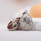 Inlay Dargonfly Water Drop Pendant