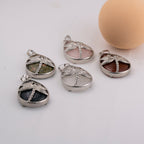 Inlay Dargonfly Water Drop Pendant
