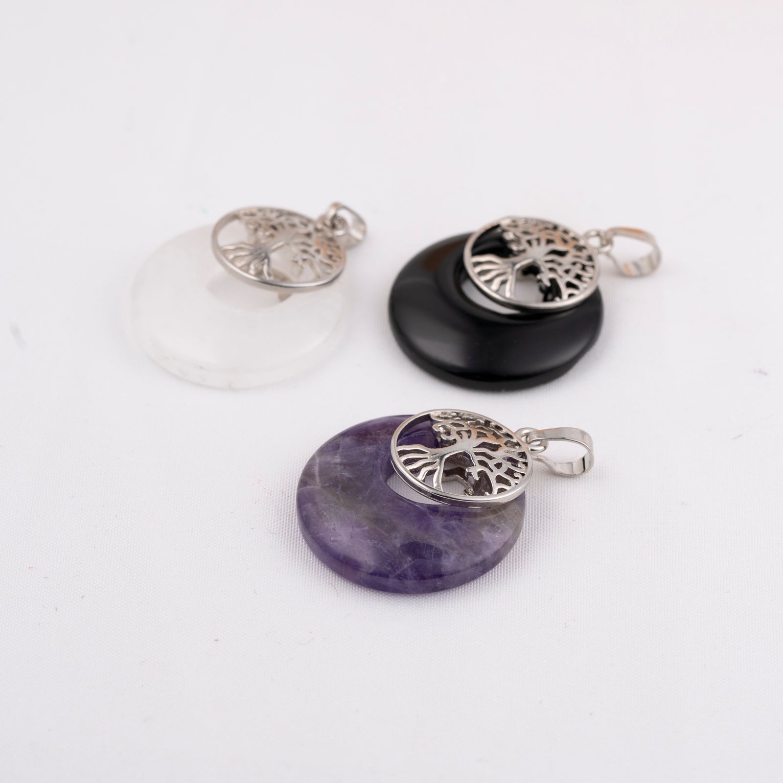 Inlay Tree of Life Moon pendant