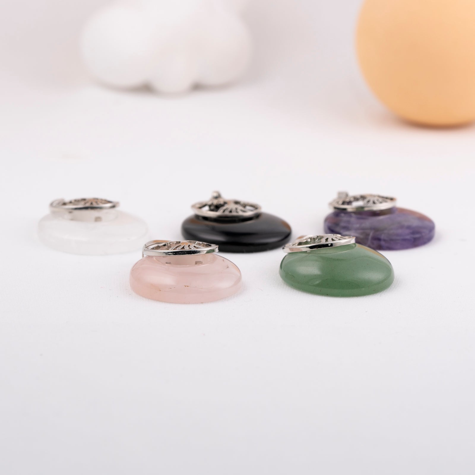 Inlay Tree of Life Moon pendant