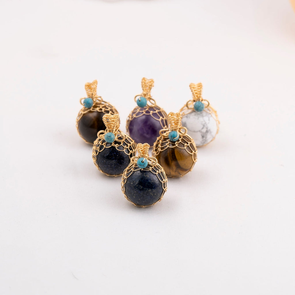 Wire Wraped Mini Sphere Pendant