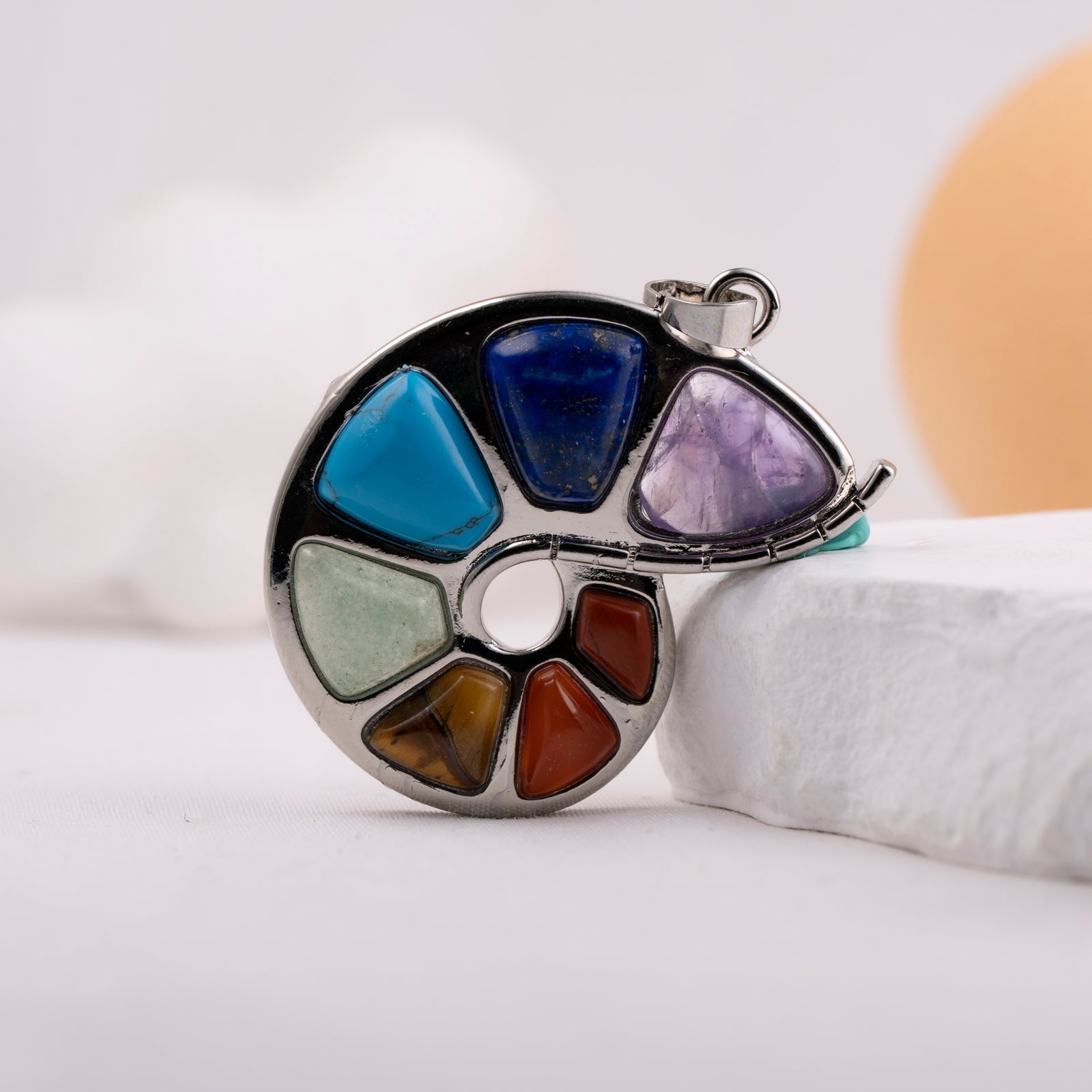 Chakra Snail Pendant
