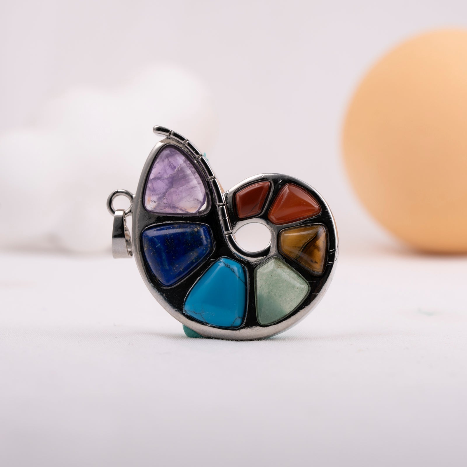 Chakra Snail Pendant