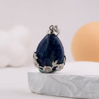 Flower Wraped Water drop Pendant