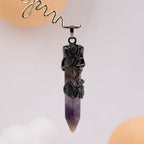 Lotus Wraped Crystal Point Pendant