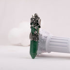 Lotus Wraped Crystal Point Pendant