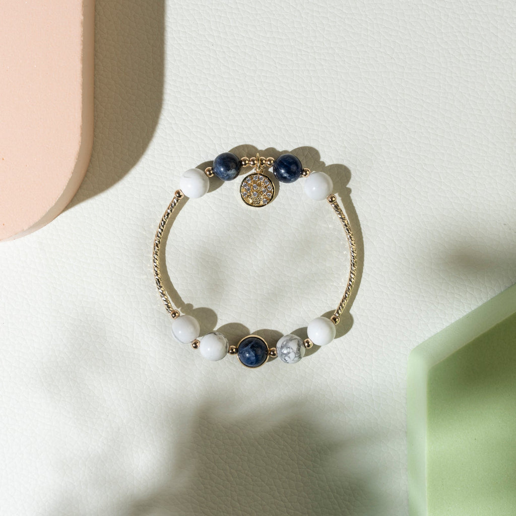Howlite and Sodalite  DIY  bracelet