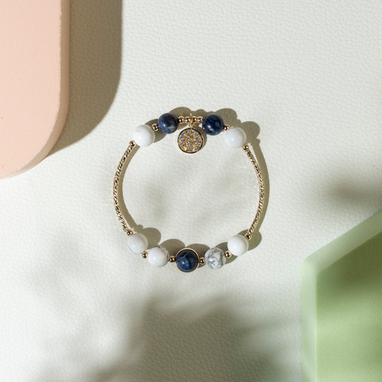 Howlite and Sodalite  DIY  bracelet