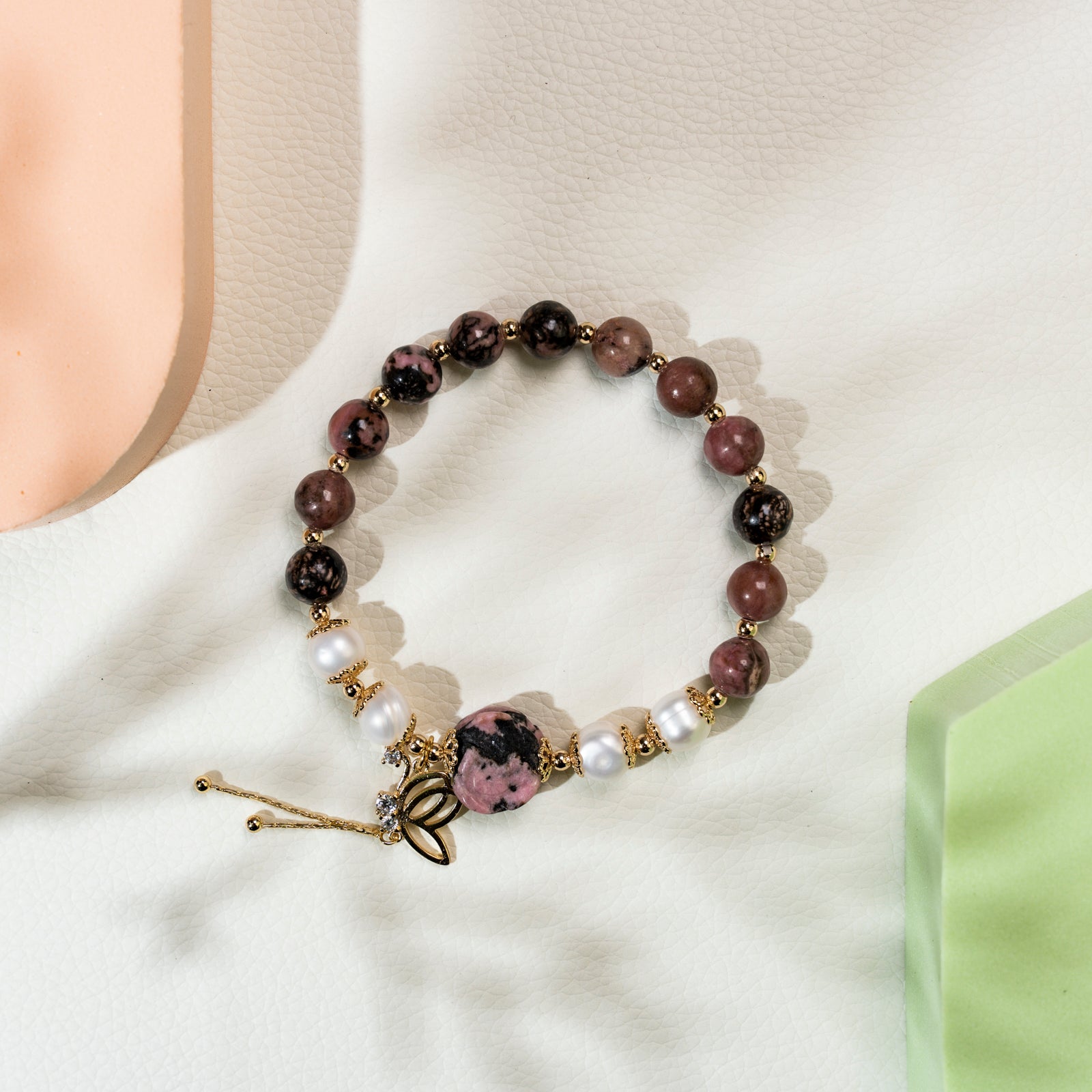 Rhodonite  DIY  bracelet