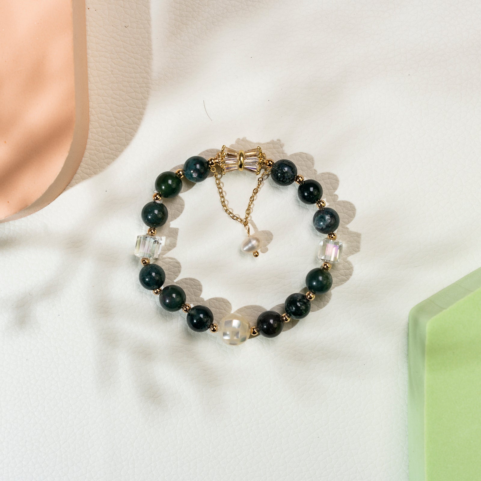 Moss agate DIY bracelet
