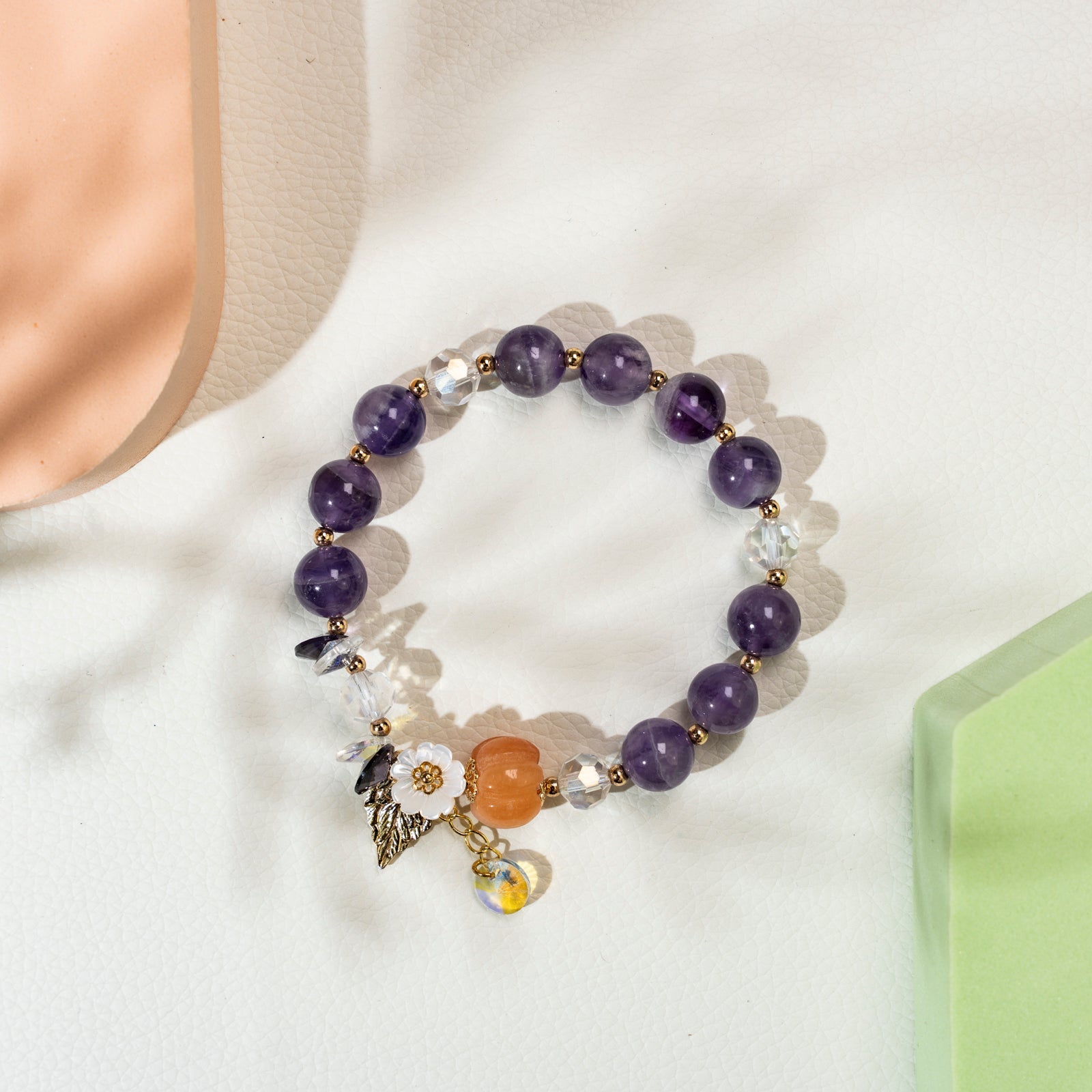Amethyst Pumkin DIY  bracelet