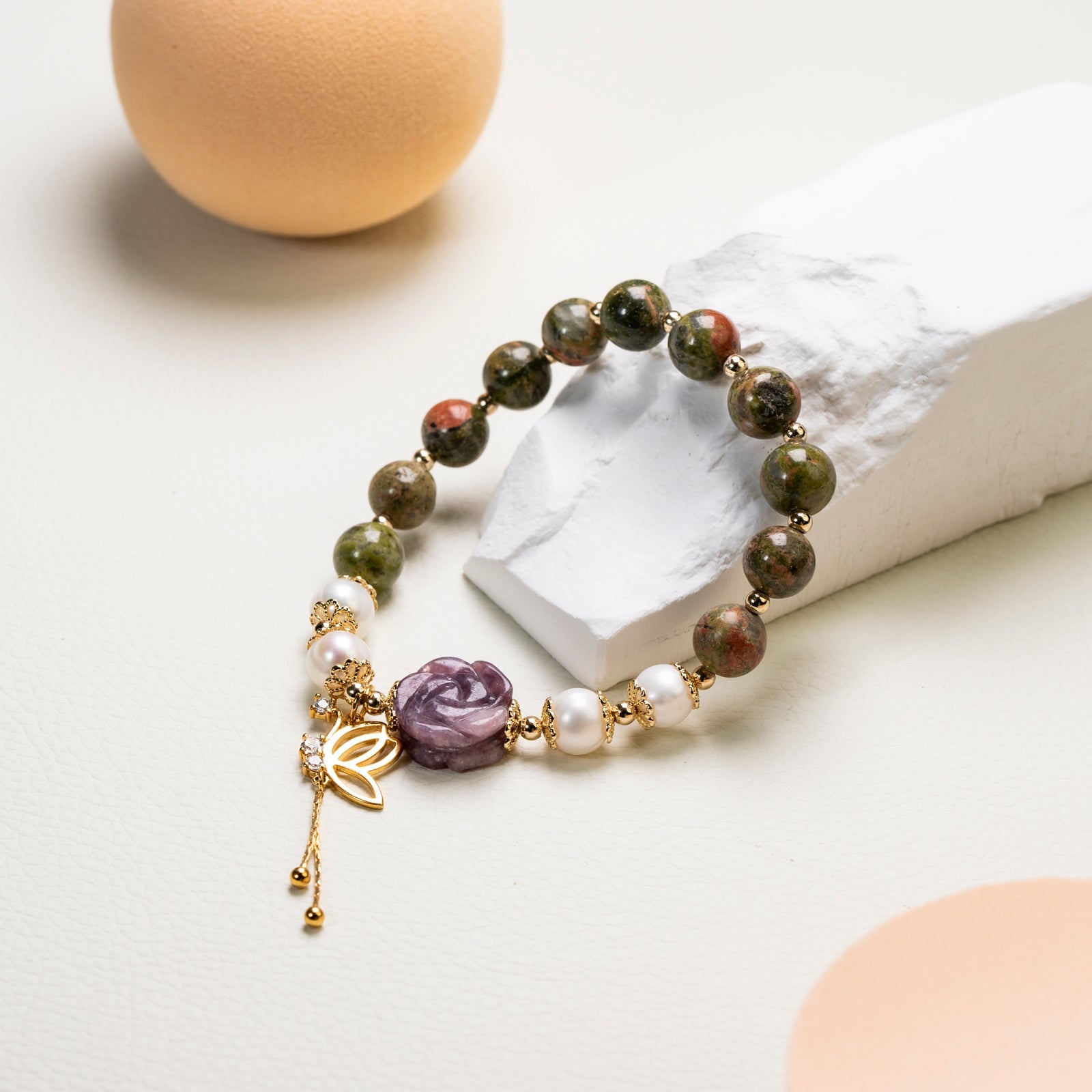 Unakite  DIY   bracelet