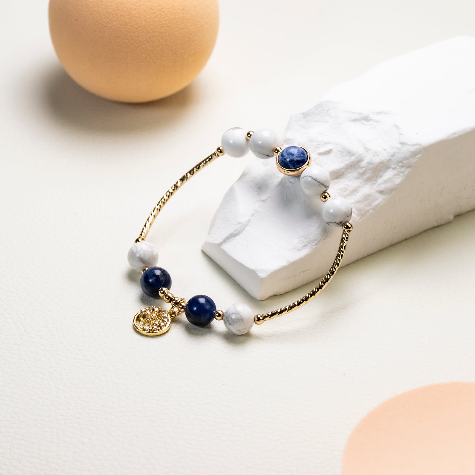Howlite and Sodalite  DIY  bracelet