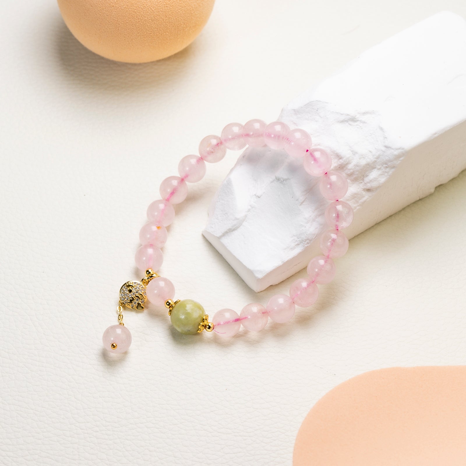 Rose quartz  DIY bracelet