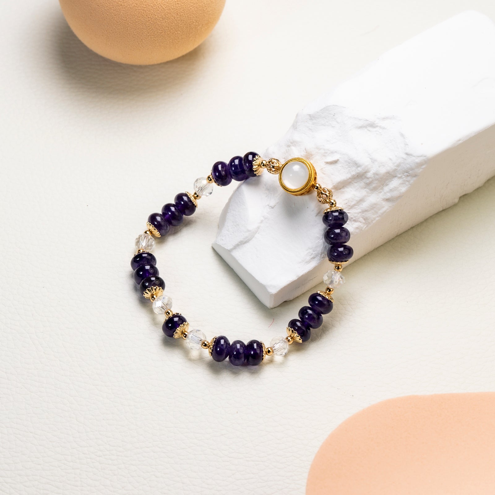 Amethyst donut shape DIY  bracelet