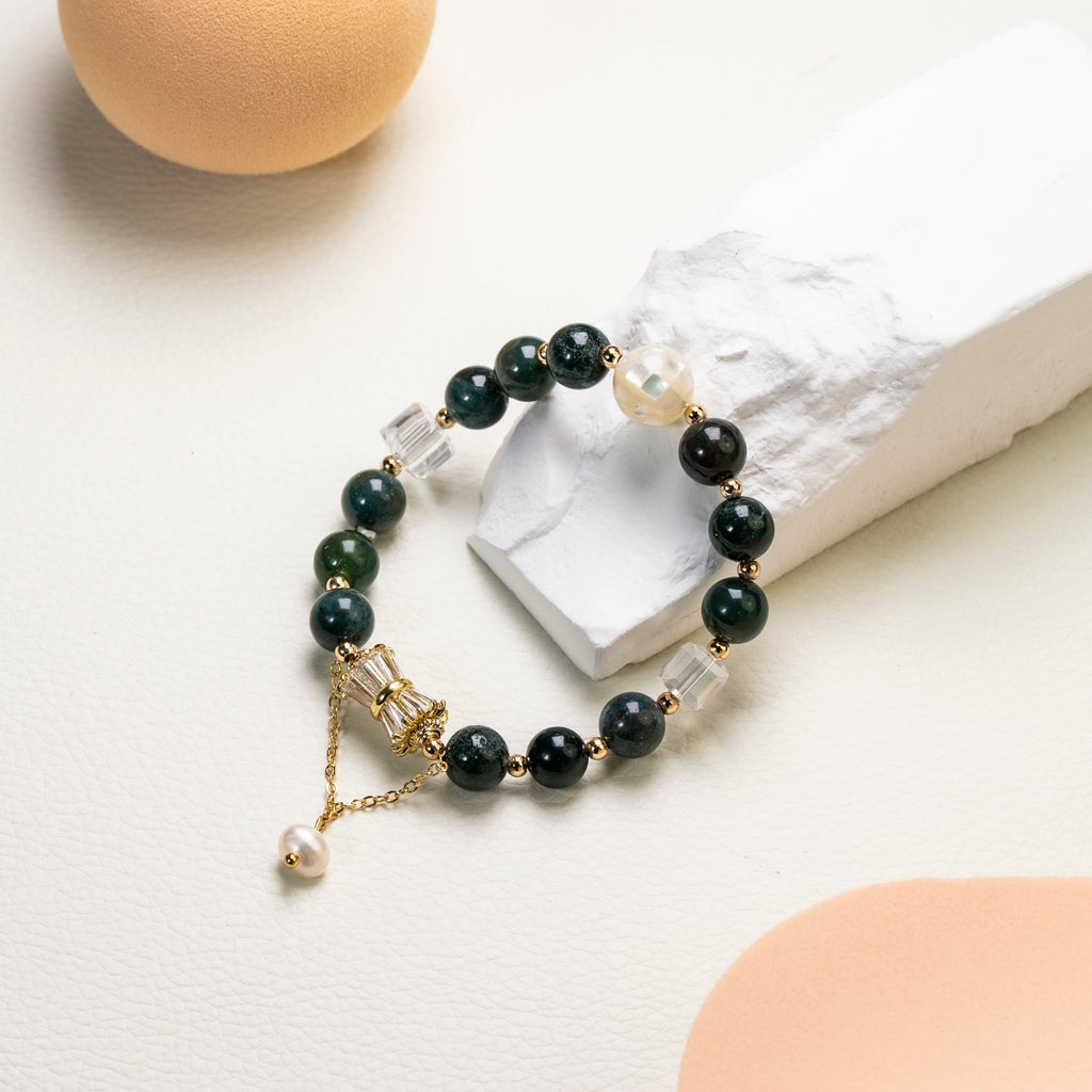 Moss agate DIY bracelet