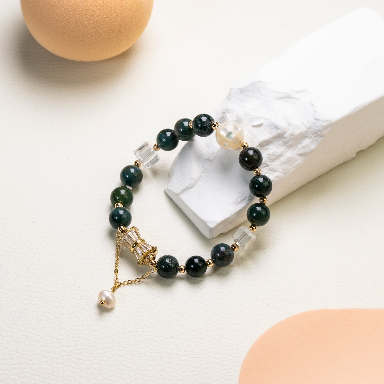 Moss agate DIY bracelet
