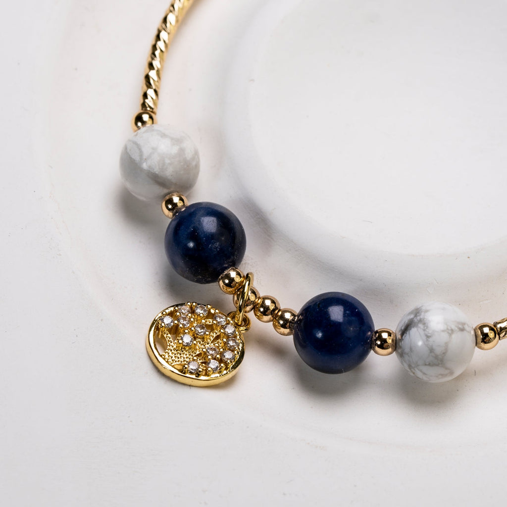 Howlite and Sodalite  DIY  bracelet