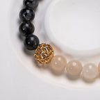 larvikite and pink aventurine  DIY   bracelet