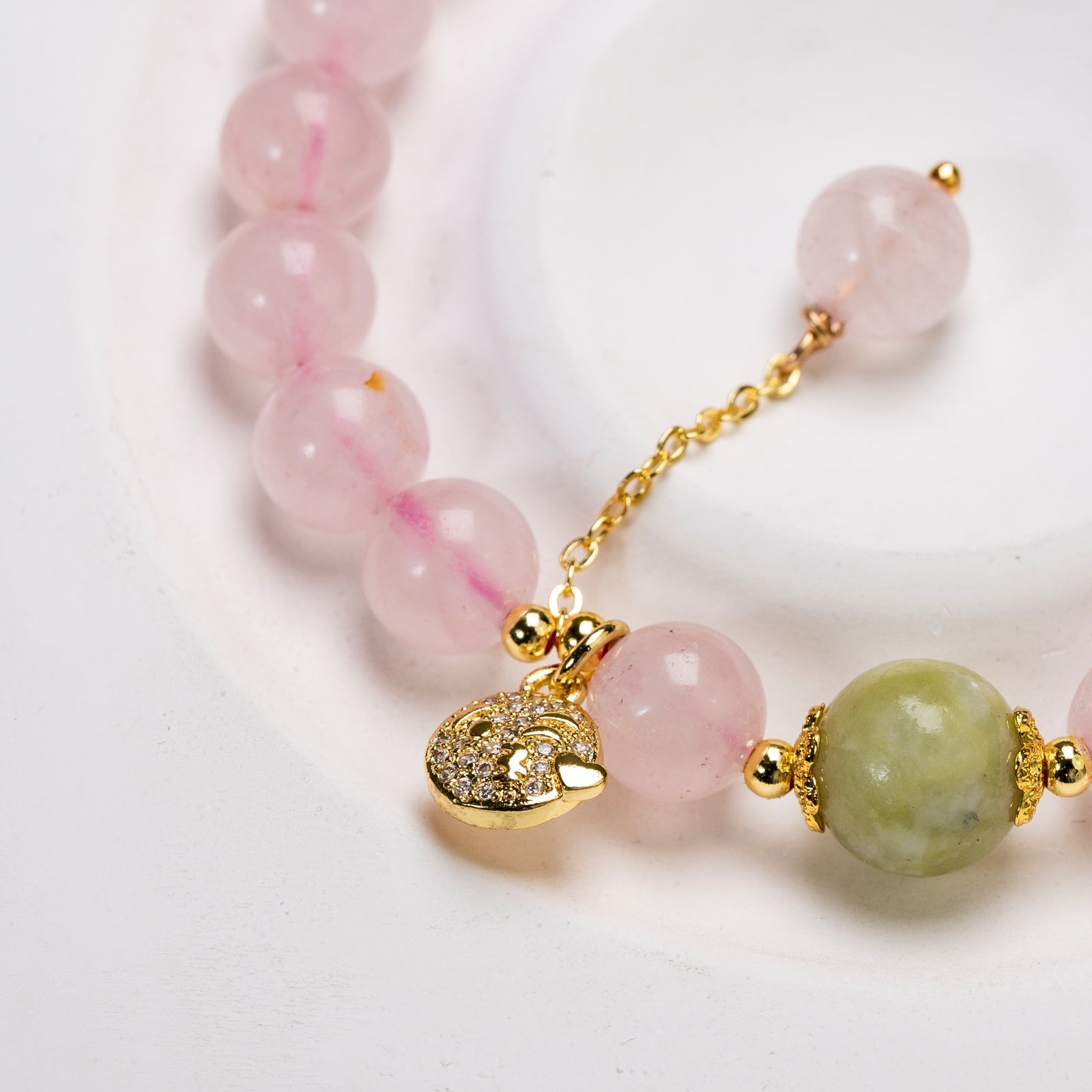 Rose quartz  DIY bracelet