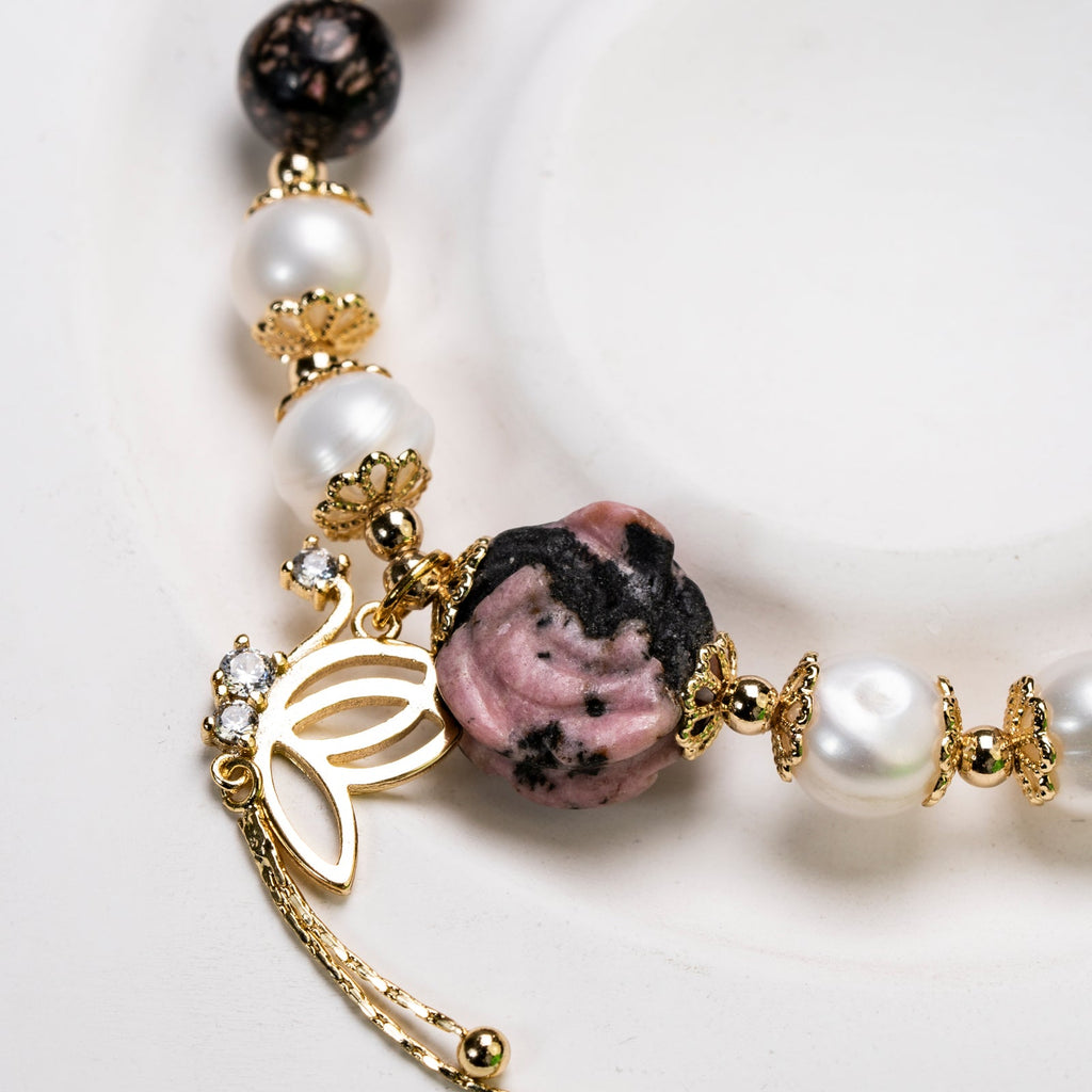 Rhodonite  DIY  bracelet