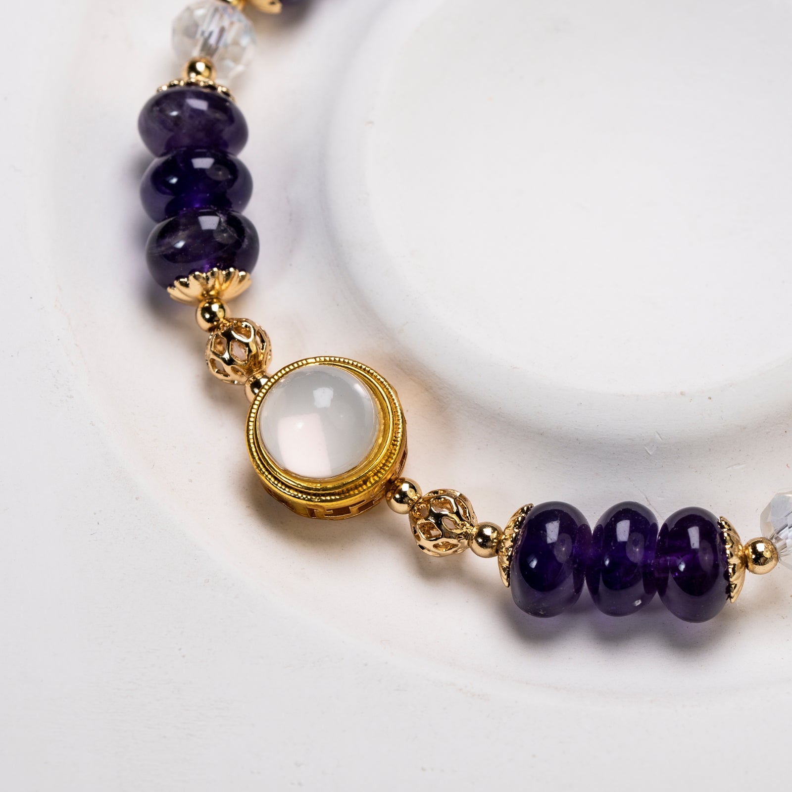 Amethyst donut shape DIY  bracelet