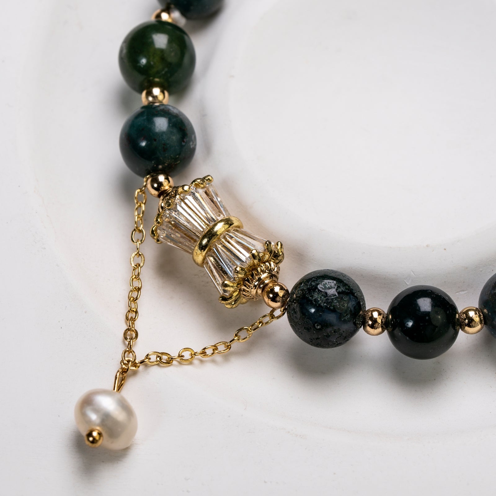 Moss agate DIY bracelet