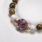 Unakite and Howlite DIY   bracelet