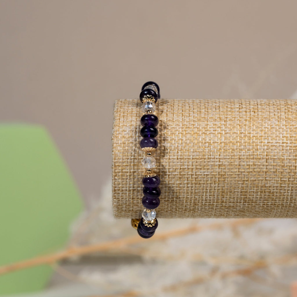 Amethyst donut shape DIY  bracelet