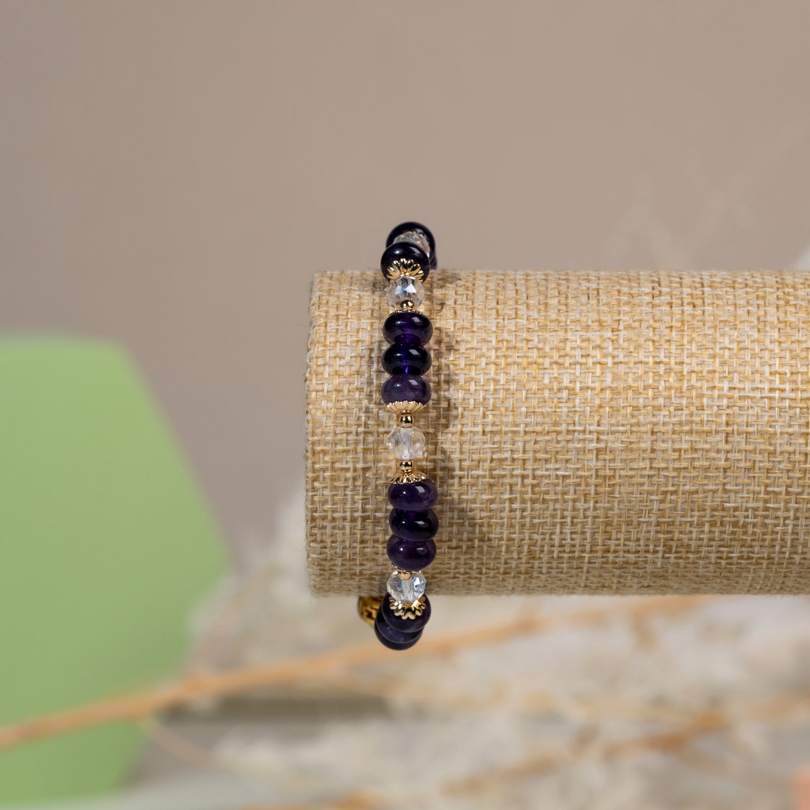 Amethyst donut shape DIY  bracelet