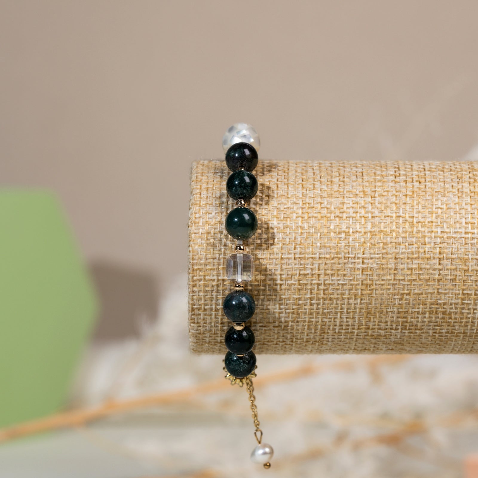 Moss agate DIY bracelet