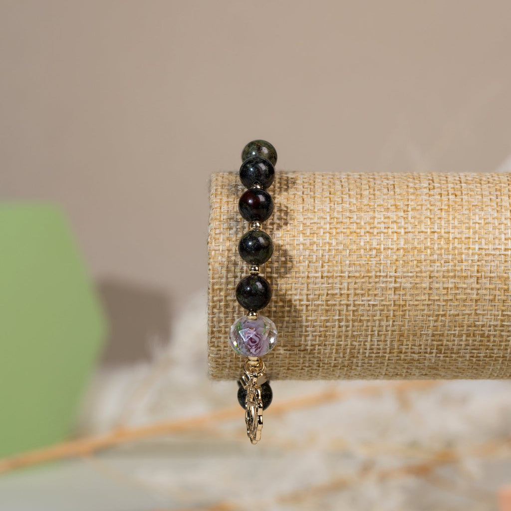 Dragon blood stone DIY  bracelet