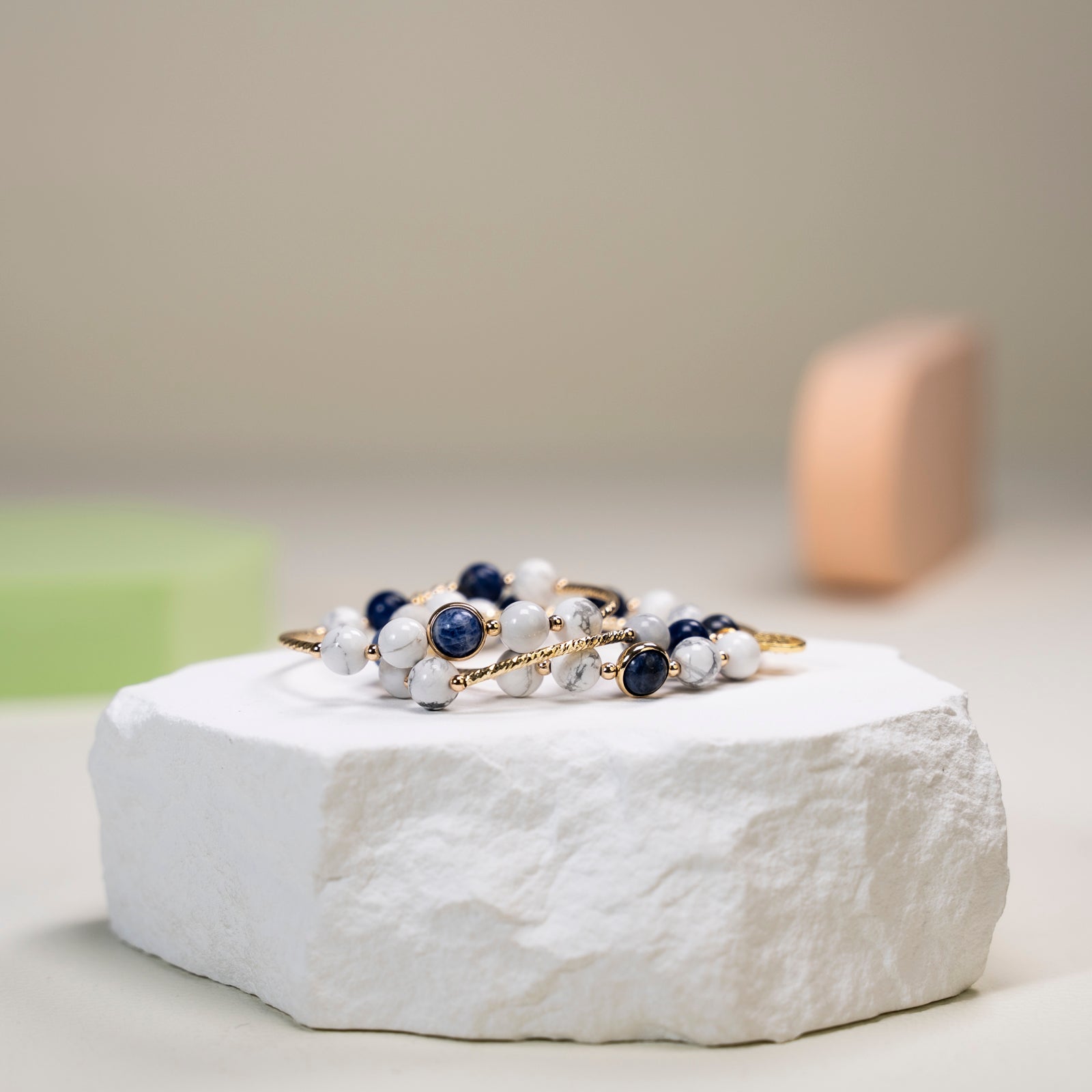 Howlite and Sodalite  DIY  bracelet