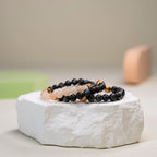 larvikite and pink aventurine  DIY   bracelet